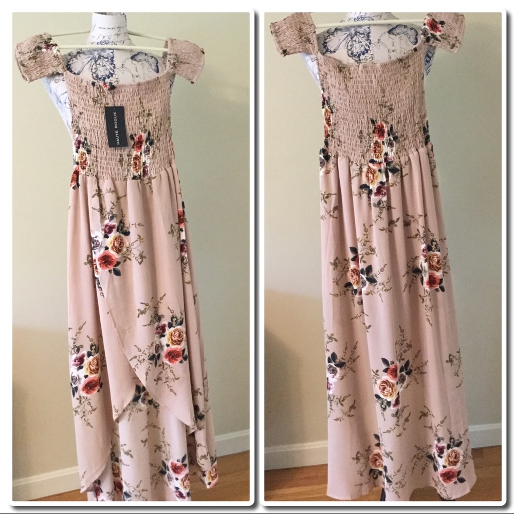 Haute Rogue Off Shoulder Boho Floral Dress - Picture 8 of 8